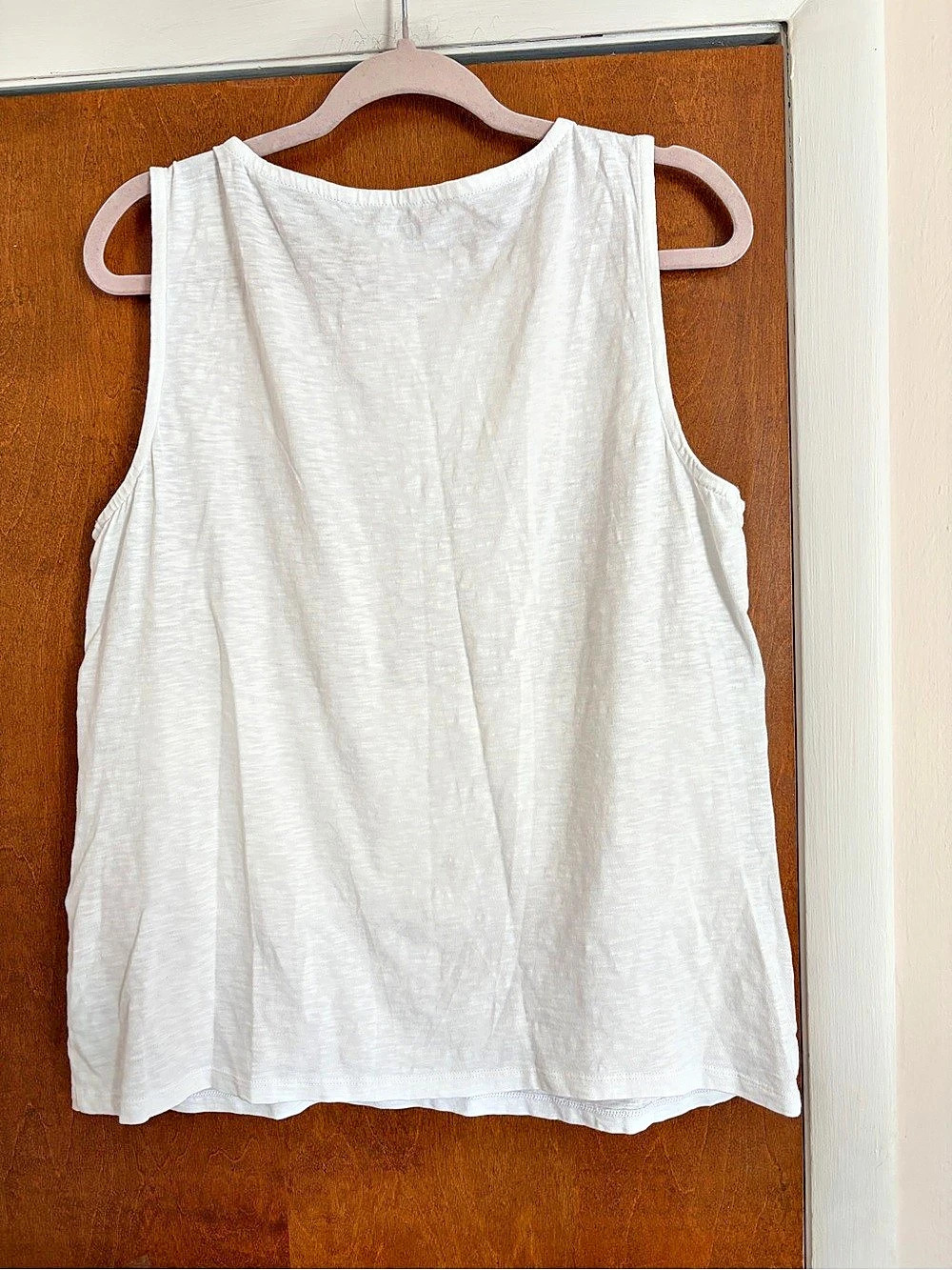 Talbots Eyelet Trim Shell Tank Top White - Picture 2 of 2